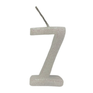 Vela de Aniversário Número 7 com Glitter