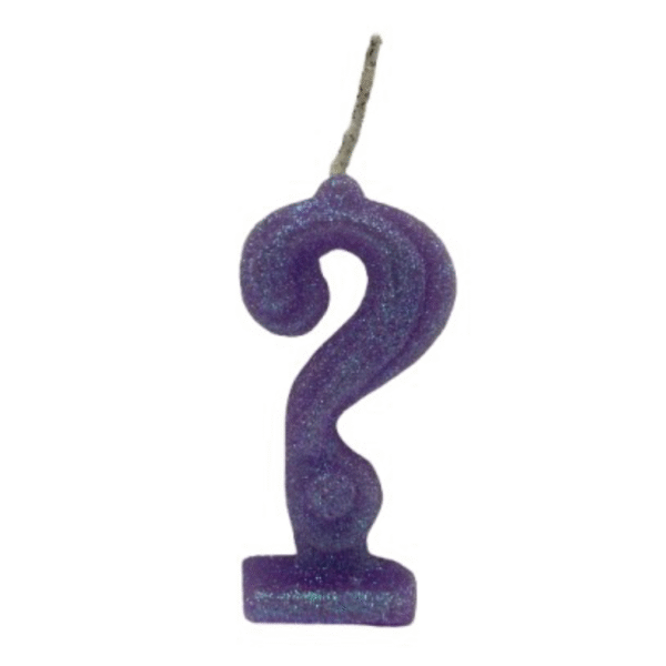 Vela de Aniversário ? com Glitter - Imagem 2