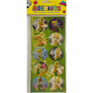 Cartela de Adesivos Temáticos Tinker bell para Festa – Ideal para Pirulitos