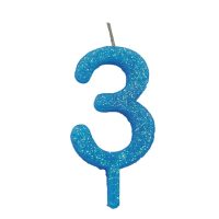 Vela Mini Luxo de Parafina – Numeral 3